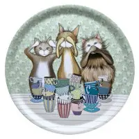 Bricka Fikakatt (stor rund)