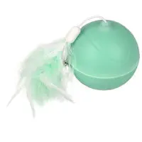 Kattleksak boll med rörelse, fjäder och LED