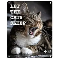 Kattskylt "Let the cats sleep"
