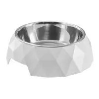 Kattmatskål 2 i 1 Kimberley vit