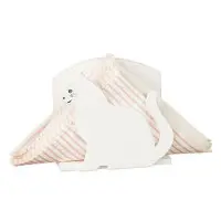 Servettställ trä vit katt