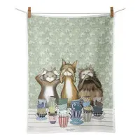 Kökshandduk Fikakatt kattmotiv