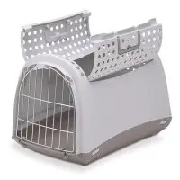 Transportbur open ljusgrå