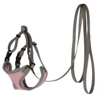 Kattsele soft med koppel Coral