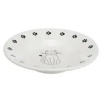 Keramikfat vit med katt & tassar