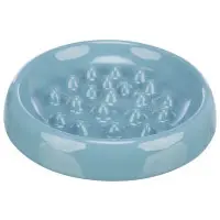 Slow feed kattmatskål med piggar Petrol