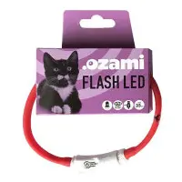 Katthalsband LED röd