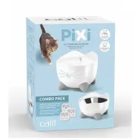 Catit Pixi Combo VIT - vattenfontän och matskål