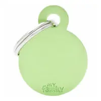 Id-bricka cirkel grön med gravyr