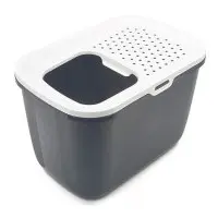 Kattlåda HOPIN grey - white