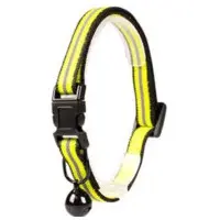 Katthalsband med reflex Gul