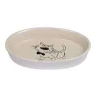 Keramikskål oval Naturvit/beige