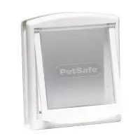 Kattlucka och småhundslucka vit 2-vägs