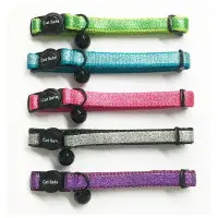 Katthalsband Glitter turkos