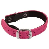 Katthalsband kattunge rosa läder