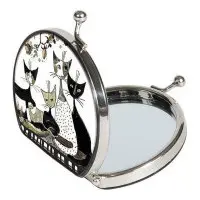 Sminkspegel tygklädd Rosina W "Sepia"