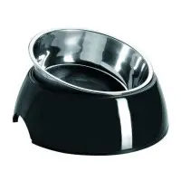 Kattmatskål 2 i 1 Svart