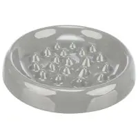 Slowfeed kattmatskål med piggar Grå