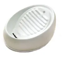 Lucky-Kitty keramik vattenfontän vit