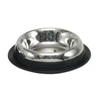 Rostfri skål med antiglid