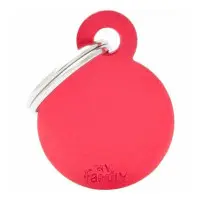 Id-bricka cirkel röd med gravyr