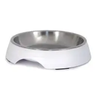 Matskål vit med låg kant