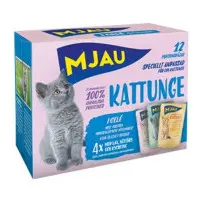 Mjau mix gele för kattunge 12 x 85 gram