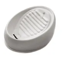 Lucky-Kitty keramik vattenfontän grå