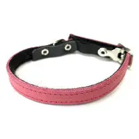 Katthalsband mjukt läder, rosa
