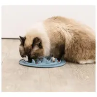 Slow Feed fodermatta för katt Petrol