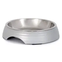 Matskål grå med låg kant