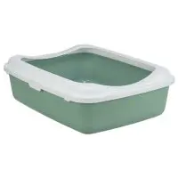 Kattlåda classic litter tray, sage/grön med vit sprättkant