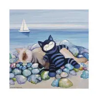 Disktrasa med kattmotiv Strandsatta