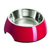 Kattmatskål 2 i 1 Röd
