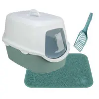 Kattlåda, matta, spade - paket grön