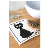 Disktrasa sittande kattmotiv