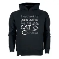 Supercat huvtröja Coffee Svart Small