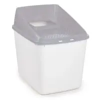 Kattlåda No Mess Box vit/grå