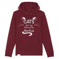 Supercat huvtröja Favourite Vinröd Small