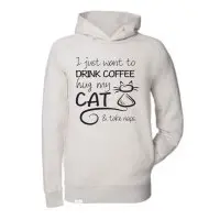 Supercat huvtröja Coffee Ljusgrå Small