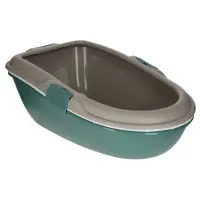 Kattlåda 3-bottnad med sil grön/taupe