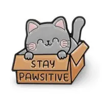Kitty pin - Stay Pawsitive