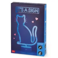 LED-lampa katt med neoneffekt