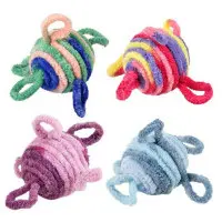 Kattleksak boll med öglor 2-pack