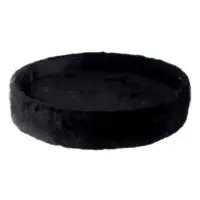 Kattens No.1 hylla med kant svart, Ø40 cm