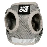 Travelcat kattsele med koppel Grå - Large