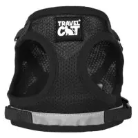 Travelcat kattsele med koppel Svart - Large