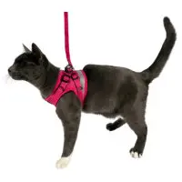 Travelcat kattsele med koppel Rosa - Large
