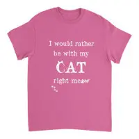 Supercat T shirt med tryck Right Meow Rosa - Small