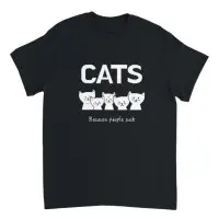 Supercat T shirt med tryck CATS Svart - XL